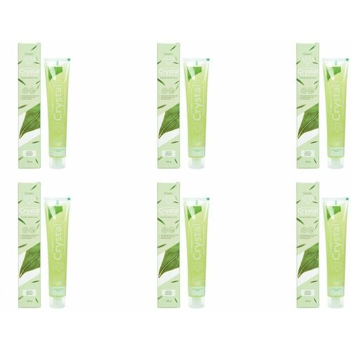 Dorall Collection Зубная паста Crystal, Зеленая, Гелевая, с маслом чайного дерева 100 гр, 6 шт